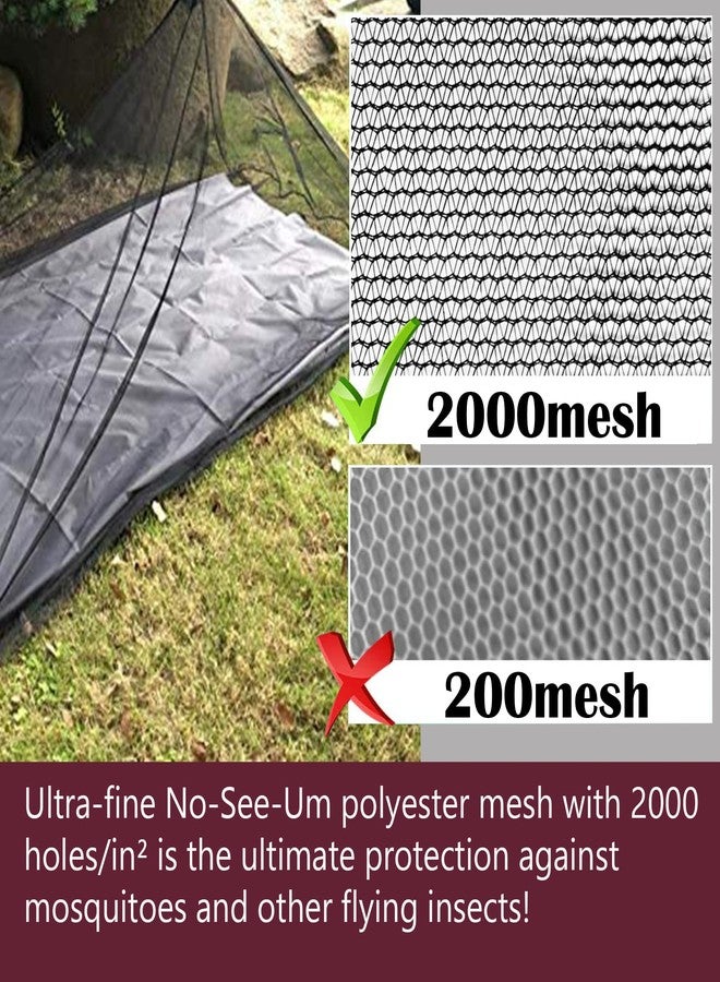 Aventik No-See-Ums Camping Mosquito Net Bed Compact and Ultra-Light for Travel，Finest Holes Mesh 2000 Noseeum Netting for Camping and Hiking, Without Sleeping Mat (Single Brown Color, M) - Image 2